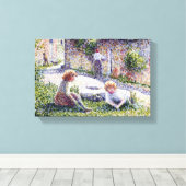 ヴィンテージカミーユ・ピサロ・チルドレン・オン・ザ・ファーム キャンバスプリント (インサイチュ (ウッドフロア))