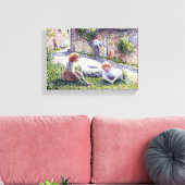 ヴィンテージカミーユ・ピサロ・チルドレン・オン・ザ・ファーム キャンバスプリント (インサイチュ (リビング))