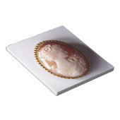 ヴィンテージカメオ女性のシルエット ノートパッド (アングル)