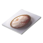 ヴィンテージカメオ女性のシルエット ノートパッド (回転)