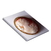 ヴィンテージカメオ女性のシルエット ノートブック (右側)