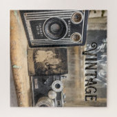 ヴィンテージカメラとフォトプリント ジグソーパズル (横)