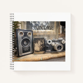 ヴィンテージカメラとヴィンテージプリント ノートブック
