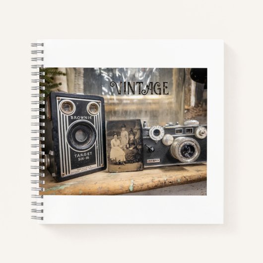 ヴィンテージカメラとヴィンテージプリント ノートブック (正面)