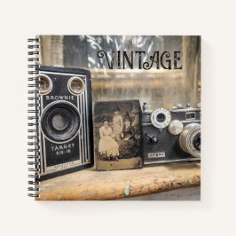 ヴィンテージカメラとヴィンテージプリント ノートブック