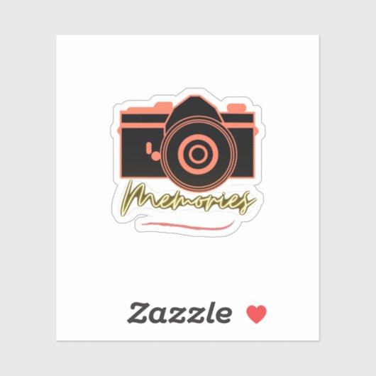 ヴィンテージカメラと思い出の文字シール シール (シート)