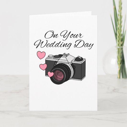 ヴィンテージカメラのウェディングカード　フォトグラファー サンキューカード (正面)