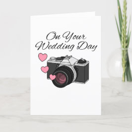 ヴィンテージカメラのウェディングカード　フォトグラファー サンキューカード