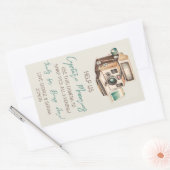 ヴィンテージカメラの使い方 - 使い捨てカメラの使用方法 長方形シール (封筒)