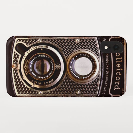 ヴィンテージカメラのrolicord art deco Case-Mate iPhoneケース (裏面(横))