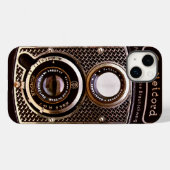 ヴィンテージカメラのrolicord art deco Case-Mate iPhoneケース (裏面 (横))