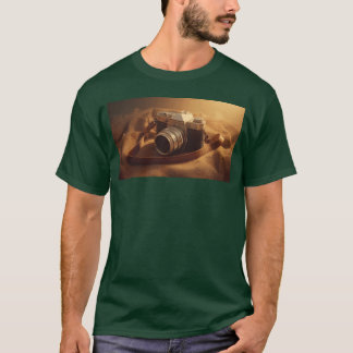 ヴィンテージカメラアート No 09 レトロアナログスタイル レトロ Tシャツ