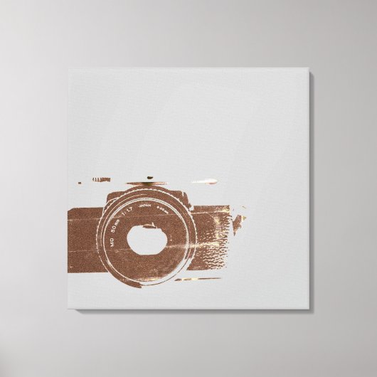ヴィンテージカメラカメラマン キャンバスプリント (正面)