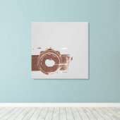 ヴィンテージカメラカメラマン キャンバスプリント (インサイチュ (ウッドフロア))