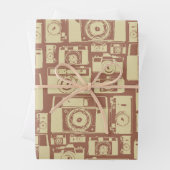 ヴィンテージカメラパターン（茶色） ラッピングペーパーシート (インサイチュ)