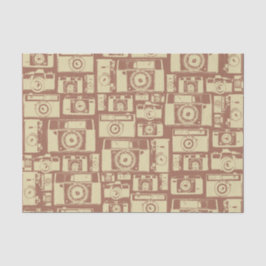 ヴィンテージカメラパターン（茶色） 薄葉紙