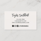 ヴィンテージカメラビデオ撮影名刺 名刺 (裏面)