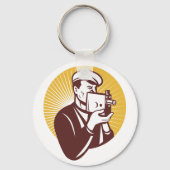 ヴィンテージカメラマンキーチェーン キーホルダー (正面)