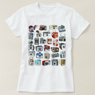 ヴィンテージカメラモンタージュ Tシャツ