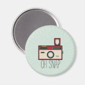 ヴィンテージカメラレトロルックOHスナップ マグネット (正面/裏面)