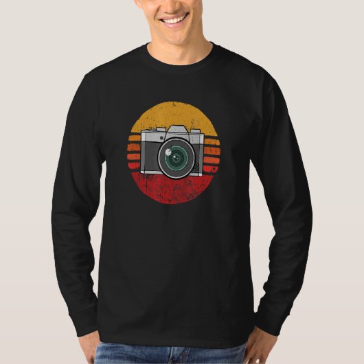 ヴィンテージカメラレトロ写真撮影者 Tシャツ (正面)