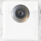 ヴィンテージカメラレンズのクローズアップ ラウンドシール (バッグ)
