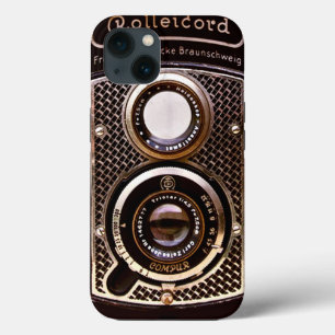 ヴィンテージカメラロールコードアートデコ  iPhone 13ケース