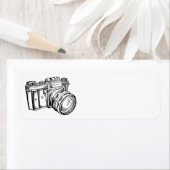 ヴィンテージカメラ住所 シール – 白黒 (インサイチュ)
