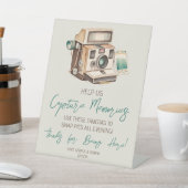 ヴィンテージカメラ使い捨てカメラの使用方法 台座サイン (インサイチュ)