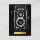 ヴィンテージカメラ写真ソーシャルメディアのアイコン 名刺 (正面)