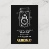 ヴィンテージカメラ写真ソーシャルメディアのアイコン 名刺 (裏面)