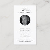 ヴィンテージカメラ撮影ソーシャルメディアQRコード 名刺 (裏面)