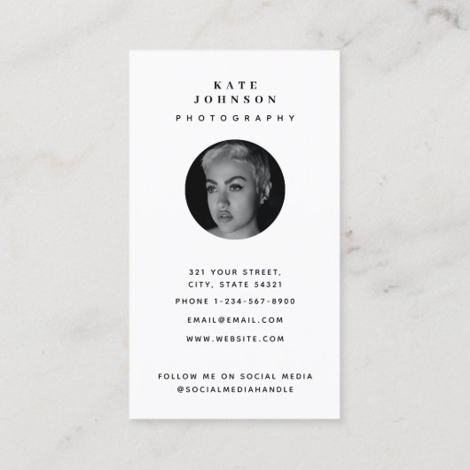 ヴィンテージカメラ撮影ソーシャルメディアQRコード 名刺 (裏面)