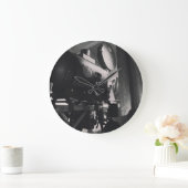 ヴィンテージカメラ撮影プリント ラージ壁時計 (ホーム)