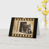 ヴィンテージカメラ撮影映画郷愁 カード (黄色い花)