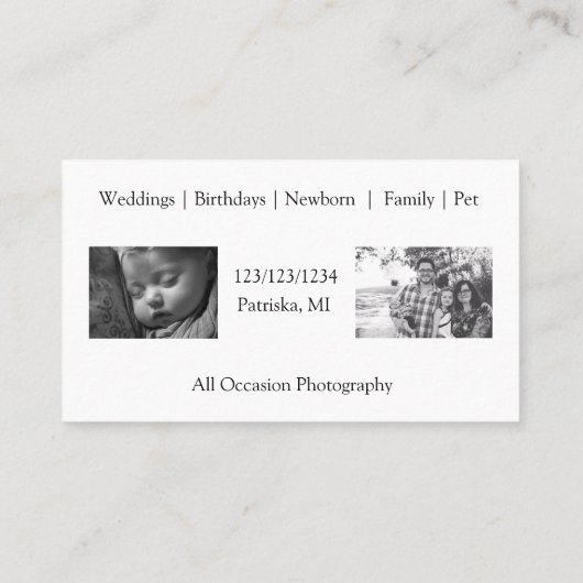 ヴィンテージカメラ撮影用名刺 名刺 (裏面)