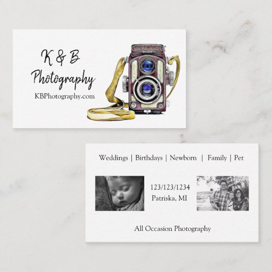 ヴィンテージカメラ撮影用名刺 名刺 (正面/裏面)