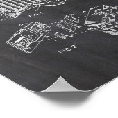 ヴィンテージカメラ特許ポスターシャルボード背景 ポスター (角)