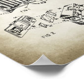 ヴィンテージカメラ特許ポスターヴィンテージ紙 ポスター (角)