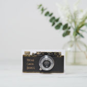 ヴィンテージカメラ3有名なドイツのレングファインダー1932 名刺 (スタンド正面)