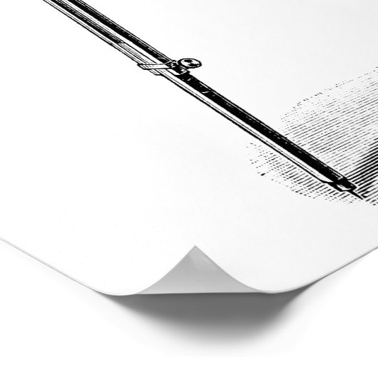 ヴィンテージカメラ – アンティークカメラ撮影ブラック ポスター (角)