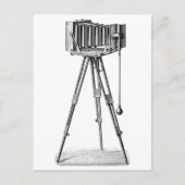 ヴィンテージカメラ – アンティークカメラ撮影ブラック ポストカード (正面)
