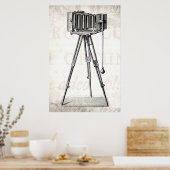 ヴィンテージカメラ – アンティークカメラ撮影レトロ ポスター (キッチン)