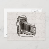 ヴィンテージカメラ – アンティークカメラ撮影レトロ ポストカード (正面/裏面)