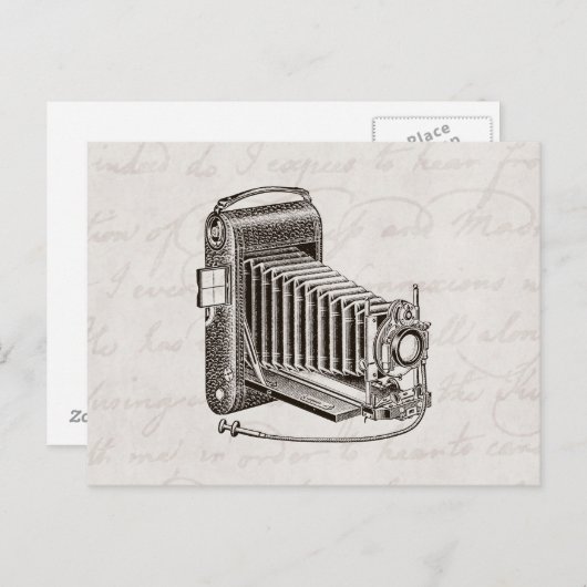 ヴィンテージカメラ – アンティークカメラ撮影レトロ ポストカード (正面/裏面)