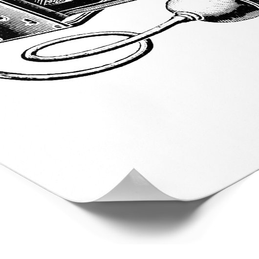 ヴィンテージカメラ – アンティークカメラ撮影 ポスター (角)