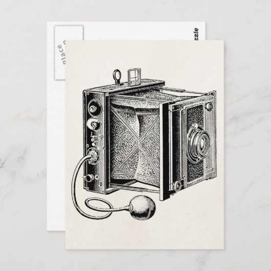 ヴィンテージカメラ – アンティークカメラ撮影 ポストカード (正面/裏面)