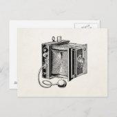 ヴィンテージカメラ – アンティークカメラ撮影 ポストカード (正面/裏面)