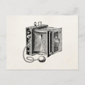 ヴィンテージカメラ – アンティークカメラ撮影 ポストカード (正面)