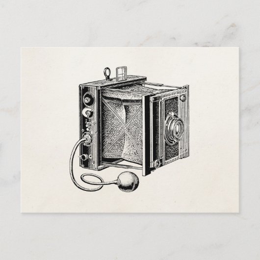 ヴィンテージカメラ – アンティークカメラ撮影 ポストカード (正面)